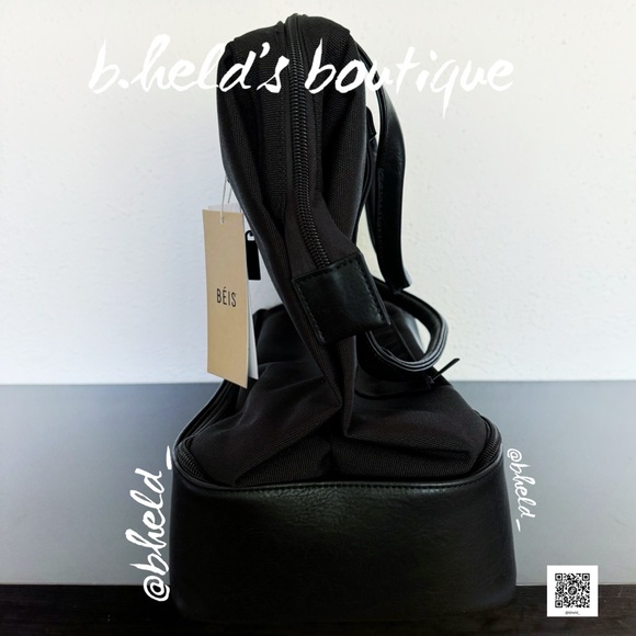 Free w/Bundle Purchase — BÉIS The Mini Weekender in Black Brand New NWT - Picture 7 of 16